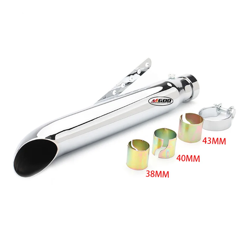 38-45mm Universal Motorcycle Exhaust Cafe Escape Moto Muffler Tip Retro Vintage Rear Pipe Tube For Harley Bobbers Honda Yamaha