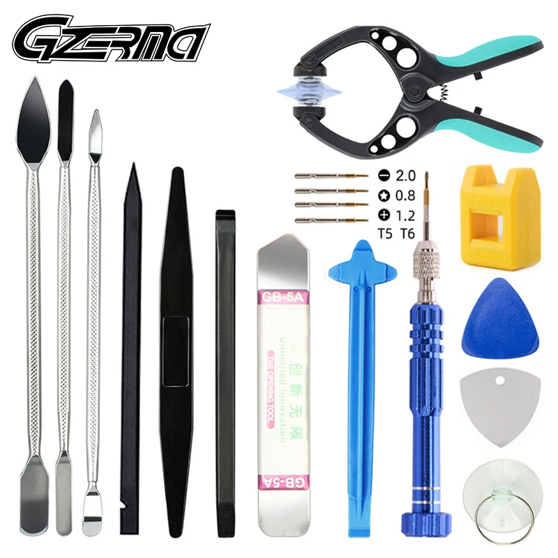 

14 In 1 Demagnetize Tools Screwdriver Set For iPhone Laptop Repair Tools Set Dual Metal Spudger Plier Disassembly Hand Tools