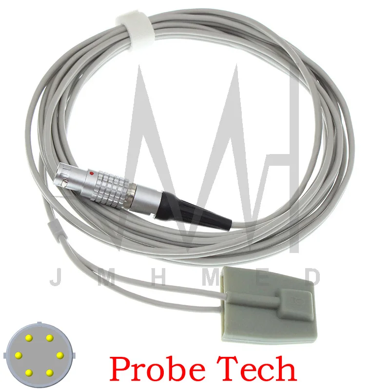 Compatible with spo2 sensor of Probe Boaray600/700 monitor 6pin 3m Finger/Ear Pulse oximeter cable | Красота и здоровье