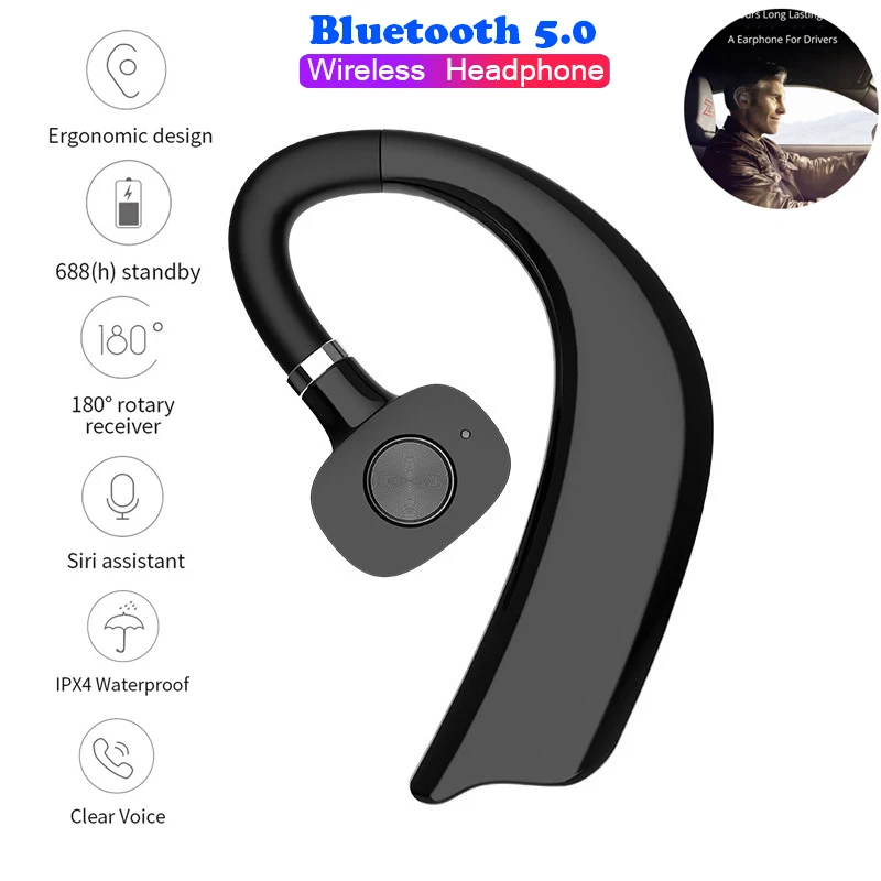 

X23 Wireless Bluetooth Earphone Single Mini Driving Business HandsFree Headsets Sports Hanging Earbuds with Mic For Android IOS