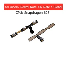 Para xiaomi redmi nota 4 volume de energia global lado chave botão flex cabo em fora do interruptor flex cabo redmi note4x 3 gb 4 gb parte reparo