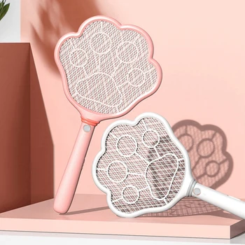 

3800V Electric Mosquito Swatter Killer Rechargeable Bug Zapper Summer Fly Swatter Trap Home Bug Insect Racket