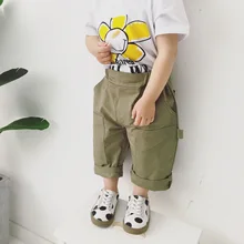 Г. Осенняя одежда стиль, для мужчин и женщин, для детей, корейский стиль, высокое качество, модные тонкие Капри, комбинезон детский чистый