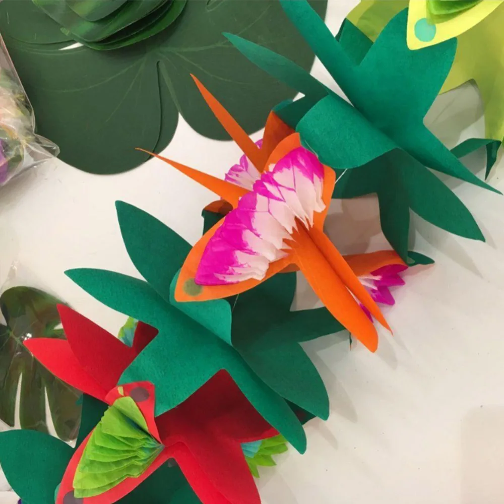 

Paper Festoon Flower Garland Hawaiian Tropical Beach Party Wedding Decorations