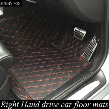 

SUNNY FOX Right hand drive/RHD car car floor mats Case for Ford Edge Escape Kuga Fusion Mondeo Ecosport Focus Fiesta Anti-slip c