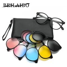 night vision goggles drivering sunglass beach sunscreen men sunglasses female glasses polarized Five lenses send glasses set bag