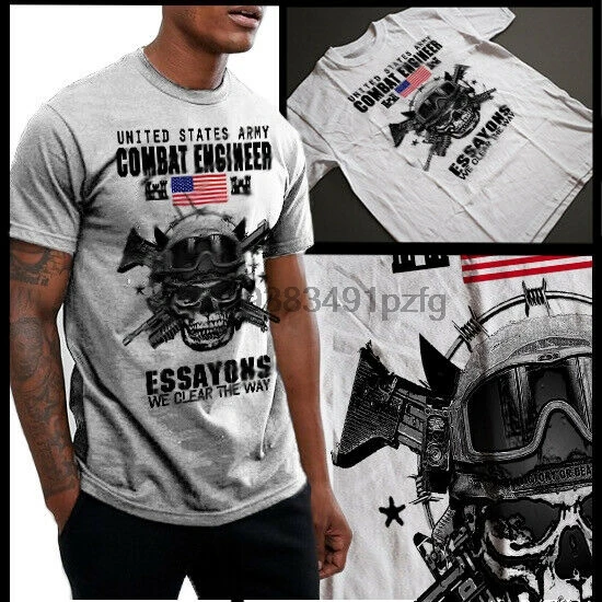 Army Combat Engineer Tshirt Us Flag Veterans Day Sapper Military Pride
