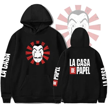 

La Casa De Papel Fashion Printed Hoodies Women/Men Long Sleeve Hooded Sweatshirts 2019 Hot Sale Casual Trendy Streetwear Hoodies
