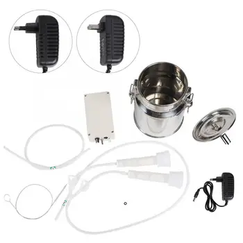 

Milker Mini Domestic Electric Milking Machine Vacuum Pump Regulator Set with 5L Bucket for Cow 100-240V Milking Machine