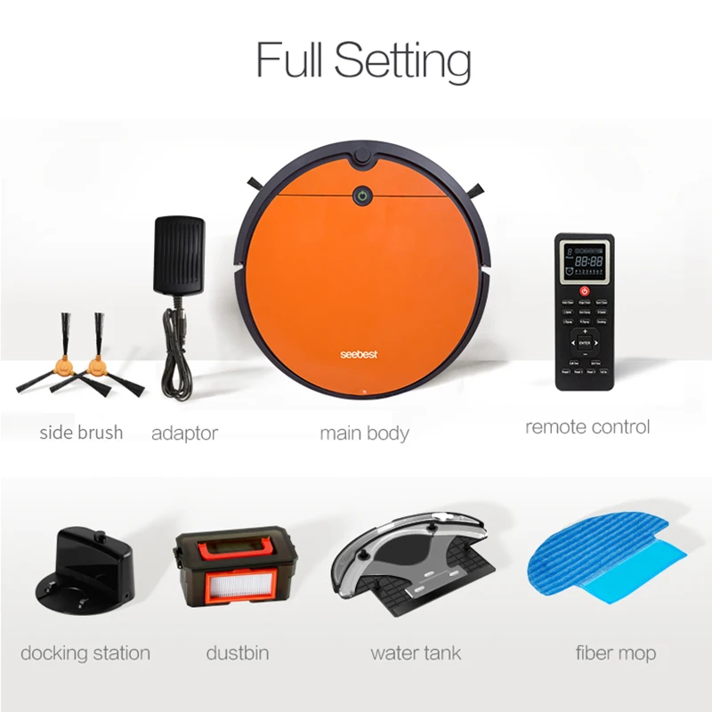 Робот пылесос Seebest с дистанционным управлением|robot vacuum cleaner|seebest robot cleanervacuum cleaner |