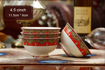 

4pcs set, 4.5 inch, bone china small bowl set, japanese bowl for rice, ceramic snack bowl, porcelain kitchen bowl, mid-east