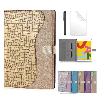 

Bling Glitter Case For Apple iPad mini 5 Case Smart leather Stand Tablets wallet Case For iPad mini 1 2 3 4 Case 7.9 inch + film