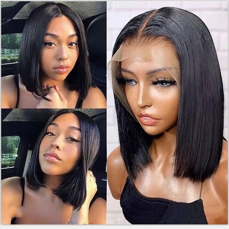 Magiclove T-part Straight Short Bob Lace Wigs 13x6 Human Hair Brazilian Remy For Women | Шиньоны и парики