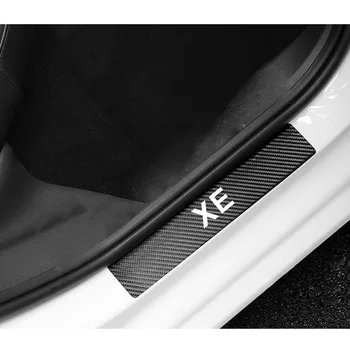 

Carbon Fiber Car Stickers For Jaguar XE Dustproof Door Sill Plate Decoration Sticker Decals Car Accessories Interior 4Pcs