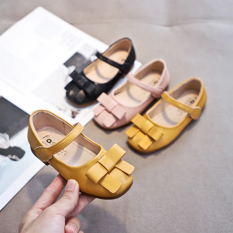 

Bow Girls Shoes Cute Sweet Children's Casual Sneakers Kids Flats Toddler Girl Shoes 2019 New Autumn