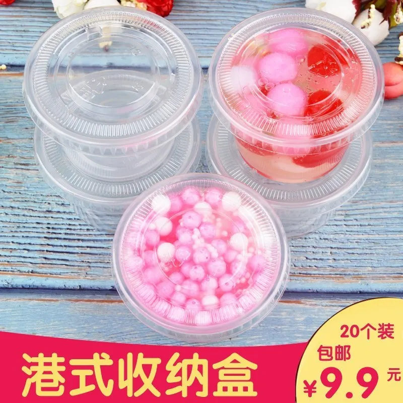 Slime zhuang ni круглая ПП коробка Slime Box INS Hong Kong-style внешняя сеть герметичная коробка Slime Hong Kong style Box
