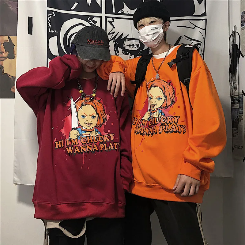 Lychee Harajuku, Женские флисовые толстовки с буквенным принтом, повседневные весенние осенние зимние женские топы, свободные женские пуловеры с круглым вырезом