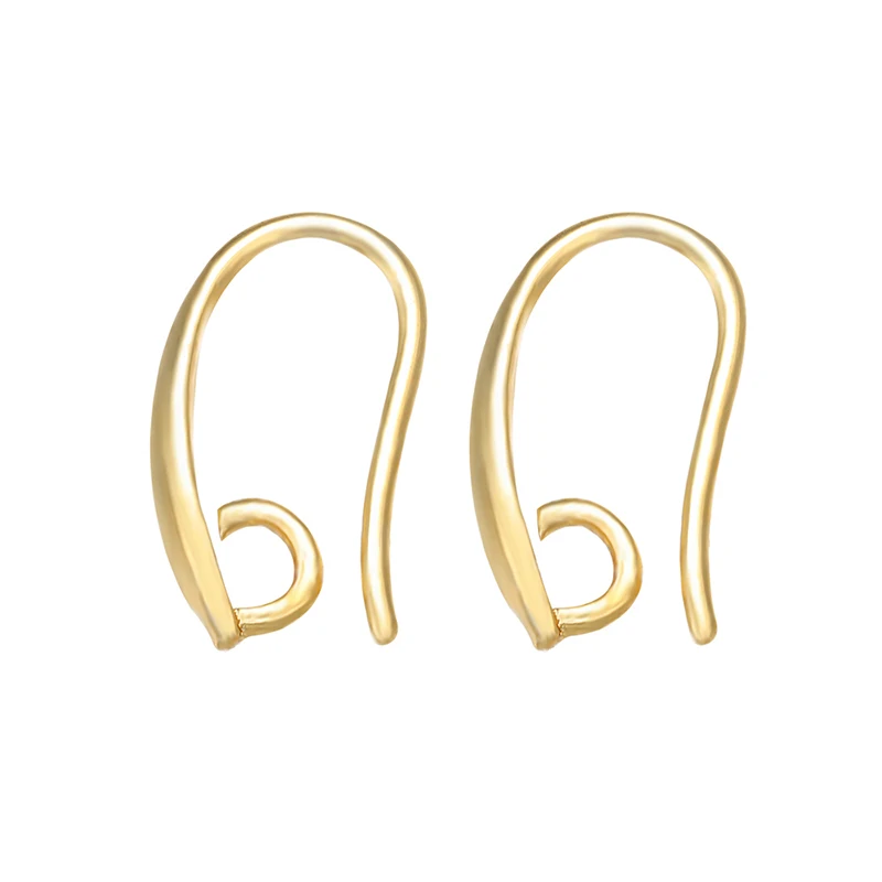 

4 pcs Brass Earring Hooks Gold plated Color retention DIY Earring Connecter Clasp For Jewelry Making Findings Accessories