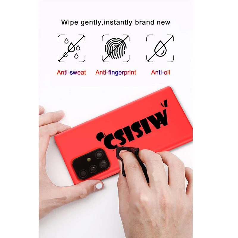 Оригинальный чехол накладка для Samsung A41 жидкий силиконовый шелковистый мягкий