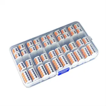 

40pcs Universal Compact Wiring Terminal Block Mini Fast Connector Push In Conductor PCT-212 PCT-213 PCT-215 Home Light