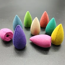 F 50 шт конусов для благовоний с обратным потоком дыма, домашние натуральные благовония с башней, благовония для жасминового чая, конус для благовоний, ароматизатор для комнаты