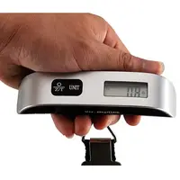 50kg/110lb Digital Electronic Luggage Scale Luggage Scales Portable Hanging Suitcase Scale Handled Travel Bag Weighting Balance 1