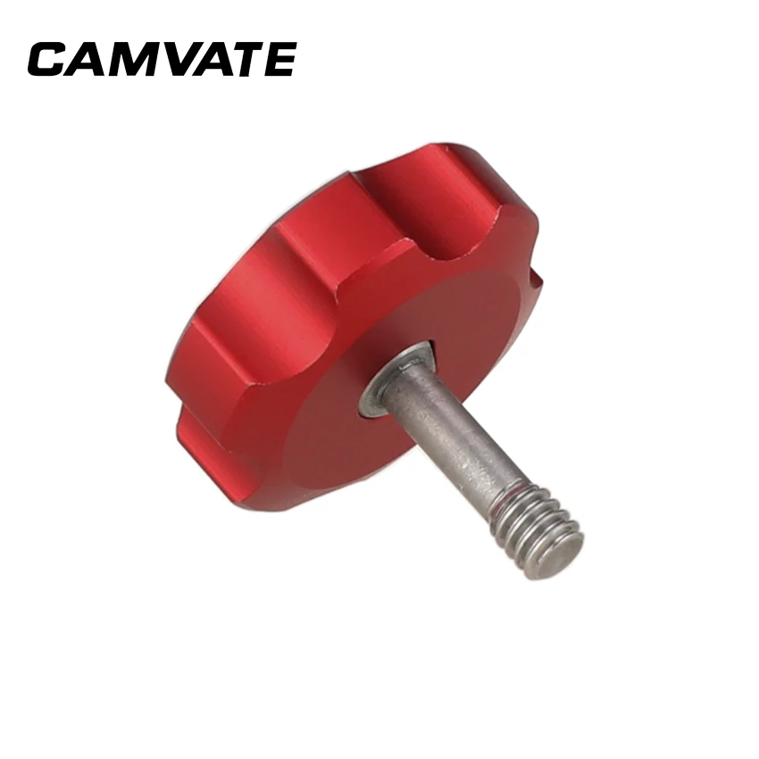 

CAMVATE 1/4"-20 Ч 6mm Thumbscrew Replacement Rotary Knob For Camera Accessory Assembly (Red) C2312