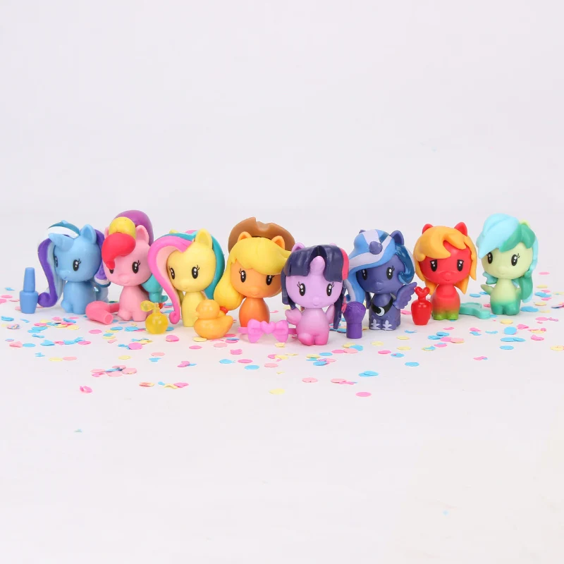 My Little Pony Cutie Mark Crew, 8 фигурок с аксессуарами, мини-пони, кукла конфетти, вечерние, с обратным отсчетом, эксклюзивные цвета радуги