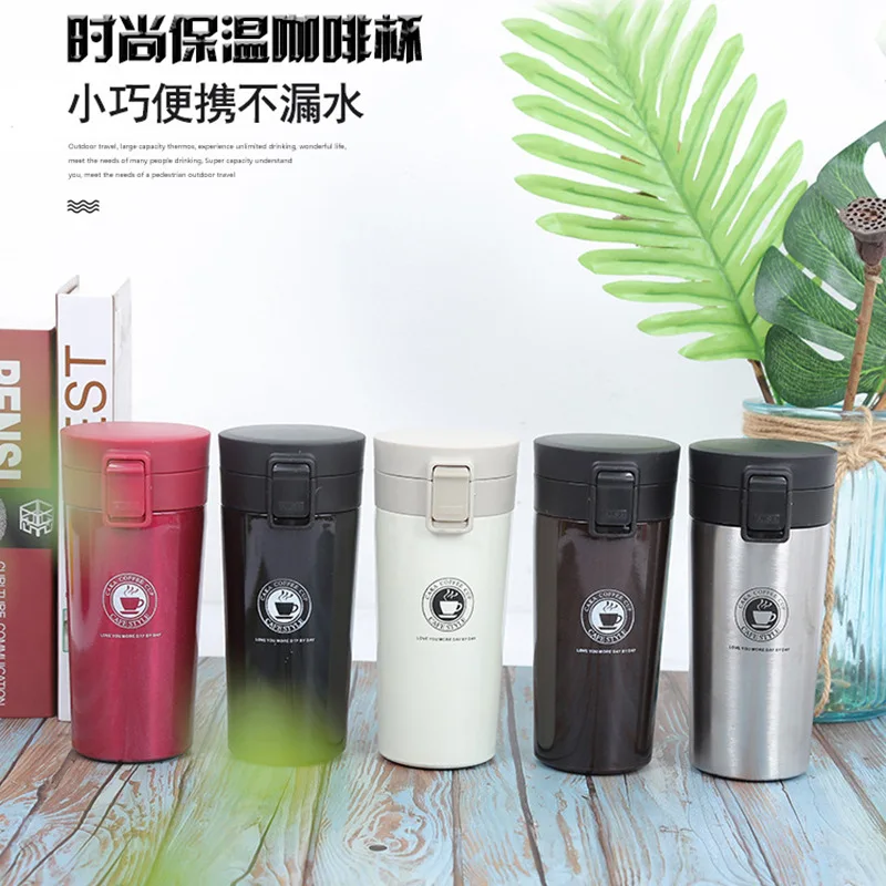 

-Style Coffee Cup Insulated Stainless Steel Bottle Car Mounted Cup Business Glass Advertisement Gift Cup LIGO