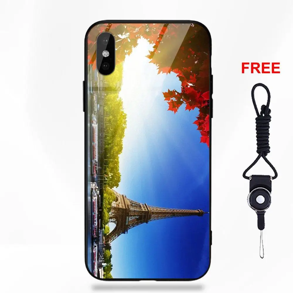 Omdnwd полная луна в Эйфелевой башне Парижа для Apple iPhone 5 5C 5S SE 6 6S 7 8 Plus X XS Max XR