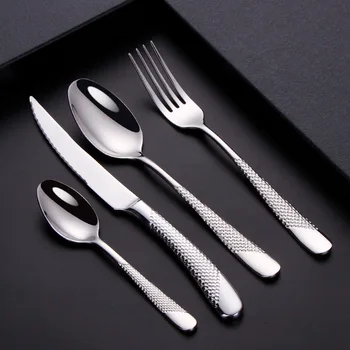 Hammered Cutlery Set - 6 Person Set 16