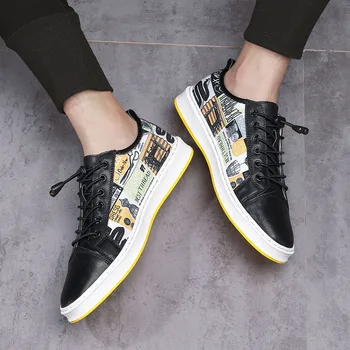 

Men's Casual Skate Shoes Lightweight Comfortable Wild Trend Fashion Genuine Leather Shoes Men's Shoes Sneakers Zapatos De Hombre