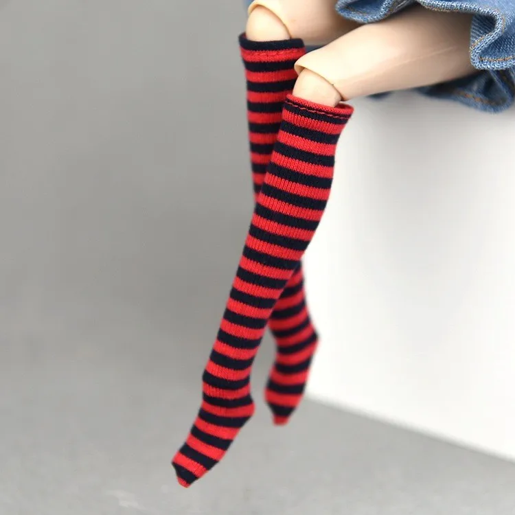 1 пара 1/6 полосатые носки для кукол Blythe аксессуары одежды Blyth | Игрушки и хобби