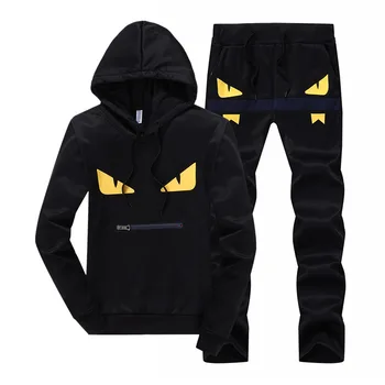 

Autumn new men's casual suit long sleeve coat Youth student trousers 2 pieces hooded slim Sweatpants Outfits Fashion Sweatsuit