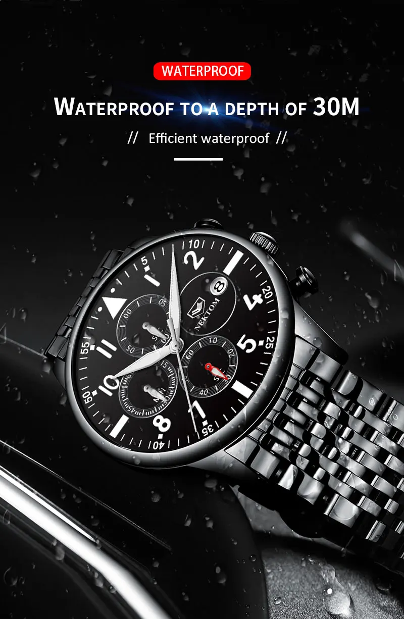 Relogio Masculino Мужские часы Роскошные полностью стальные часы Модные кварцевые наручные часы водонепроницаемые мужские часы Relojes Hombre