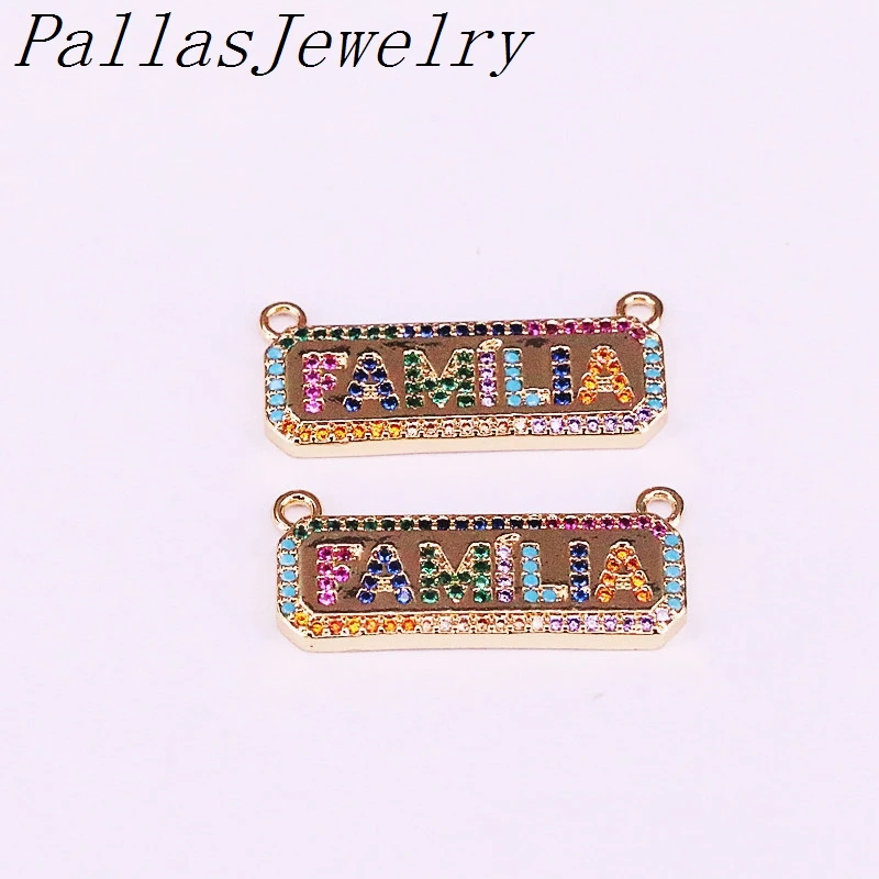 10 шт дизайн Позолоченные Модные ювелирные изделия многоцветные cz кулон ювелирные изделия ожерелья