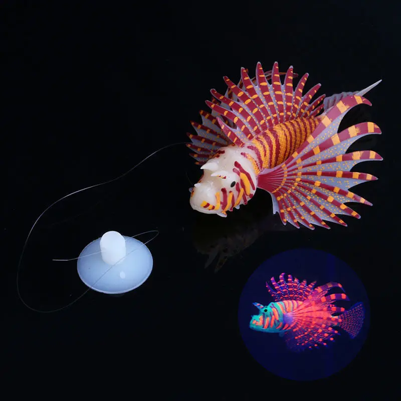 Аквариумный Ландшафтный аквариум, украшение, светящаяся имитация, цвет, рыба, силиконовый материал, украшение для аквариума