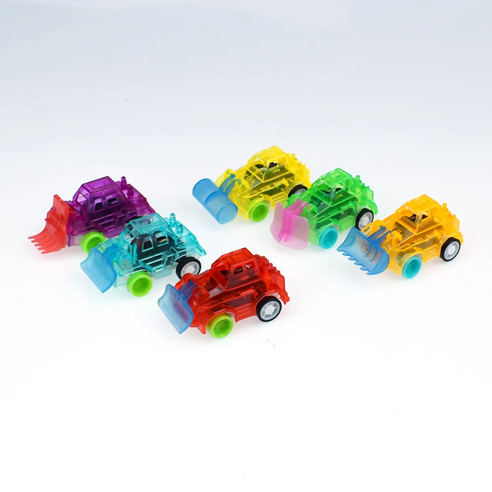 1Pc Mini Transparent Pull Colorful Back Engineer Car Vehicle Model Kids Toy 3