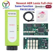 Nova aer lexia 3 diagbox v7.83 921815c firmware completo chip lexia3 obd2 para citroen para peugeot carro ferramenta de diagnóstico lexia 3 v9.68