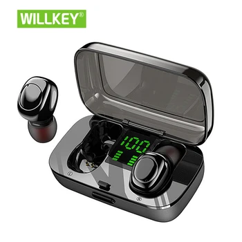 

Willkey XG21 TWS Wireless Bluetooth Earphones Headset LED Digital Display Sports In-Ear Earbuds Sweat-Proof with Mic for Phones
