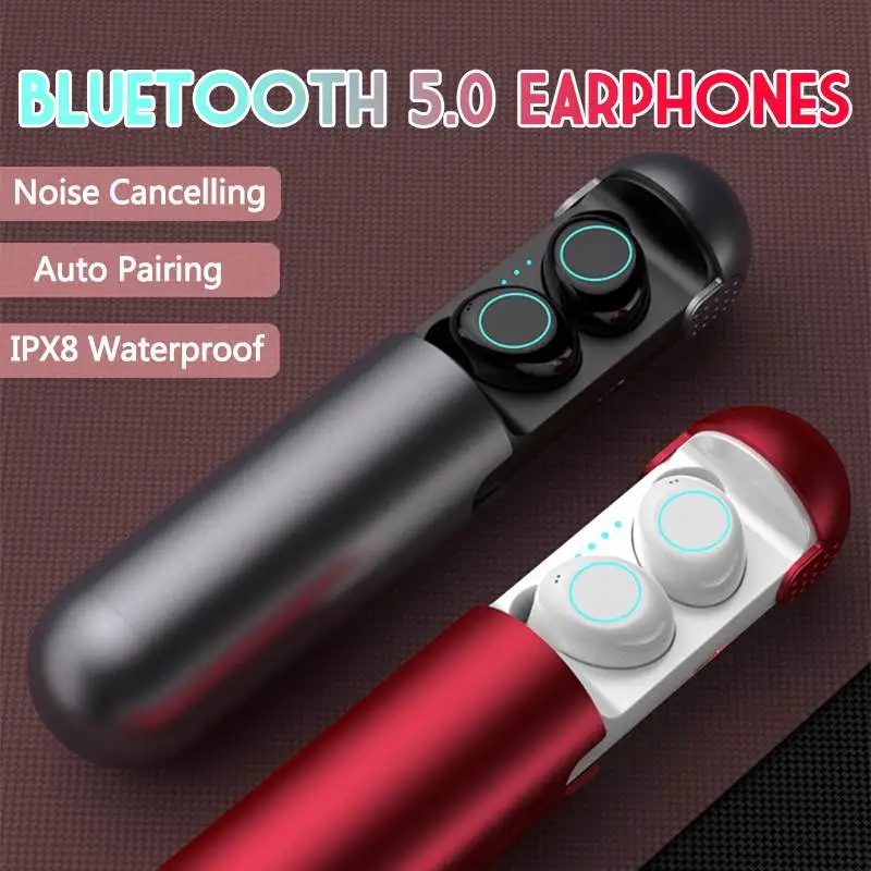 LEORY TWS bluetooth 5 0 наушники с автоматическим сопряжением бинауральные Hi Fi HD вызовом IPX8
