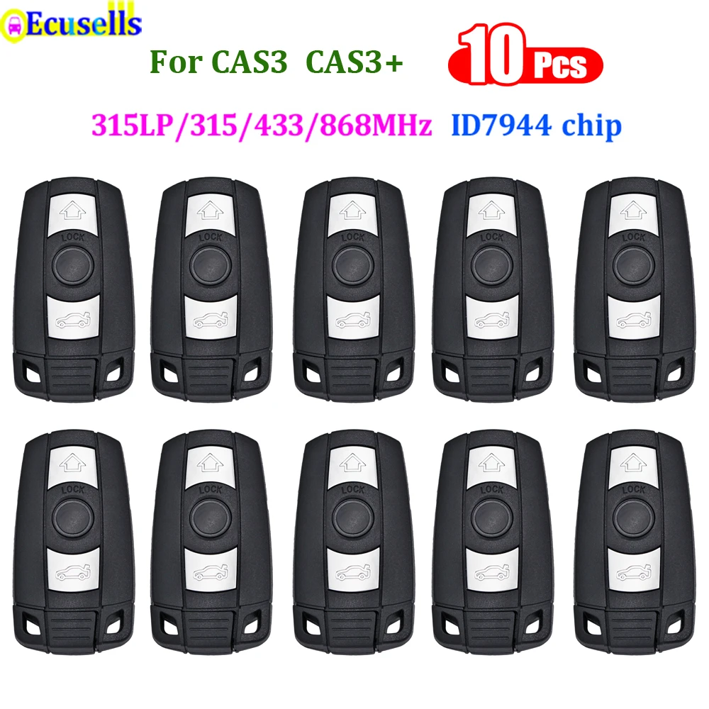 10PCS/LOT 3 Buttons Remote Key 315LP MHZ 315MHZ/433MHZ/868MHZ for BMW 1 5 Series X1 X6 Z4 E60 E70 CAS3 CAS3+ ID7944/ID46 Chip | Автомобили