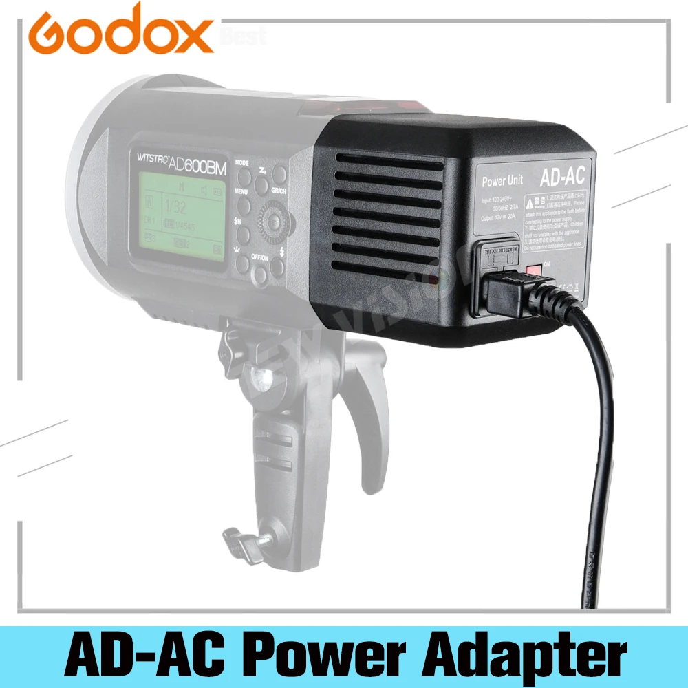 GODOX AD-AC Netzteil - Stromadapter Für AD600 Blitzgeräte Mit 5m Kabel
