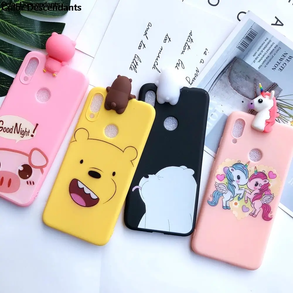 Custodia Redmi Note 7 Per Funda Xiaomi Redmi Note 5 6 7 Custodia Pro 3D Kawaii Bear Cover Morbida Per Etui Xiaomi Redmi Note 5 6 7 Custodia Pro