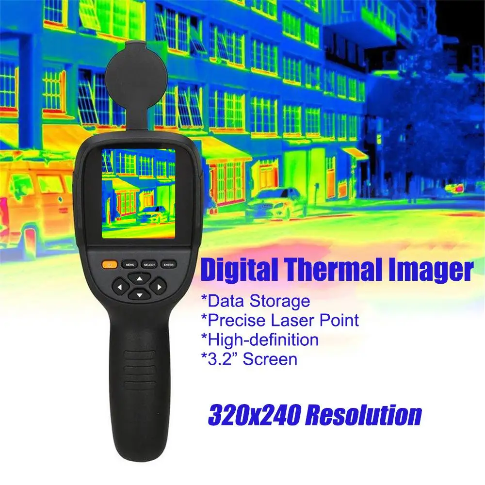 

HT-19 3.2 inch Handheld Infrared Temperature Heat IR Digital Thermal Imager Detector Camera For Medical/Traffic/Electronic
