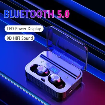 

F9 Bluetooth 5.0 Wireless Bluetooth Headset LED Digital Noise Reduction Stereo Headphone