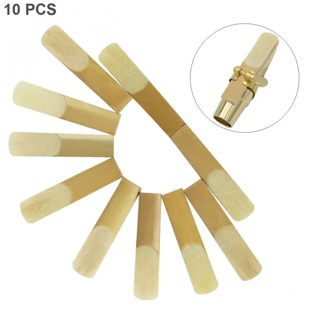

10pcs Soprano Alto Tenor Bb Saxophone Reed Bulrush Reeds Strength 2.5 Saxophone Accessories Parts