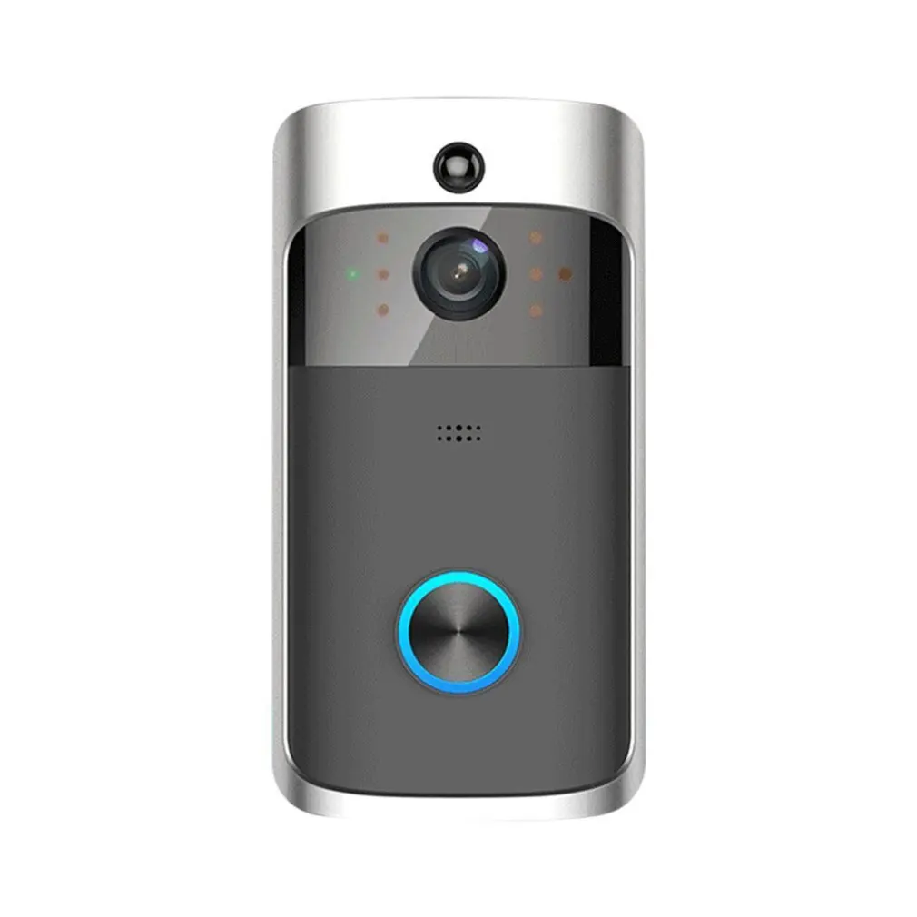 black Video Doorbell Smart Wireless WiFi Security DoorBell Electronic Doorbell Camera Infrared Remote Record Home Security Monitoring - Цвет: black