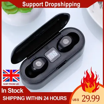 

TWS Earphones LED Power Display Touch Control Wireless Earbuds Waterproof Stereo Noise Cancelling Headset with Mini Charging Box