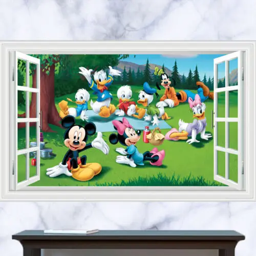 

Removable Mickey Mouse 3D Window Decal Art Wall Sticker Home Decor Art Mural